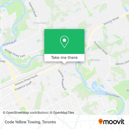 Code Yellow Towing map