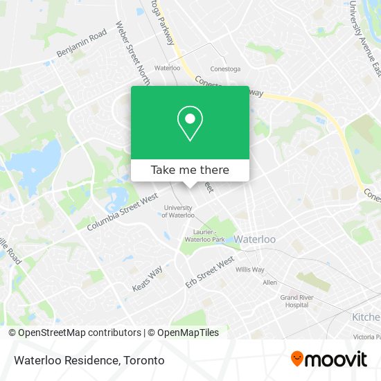 Waterloo Residence map