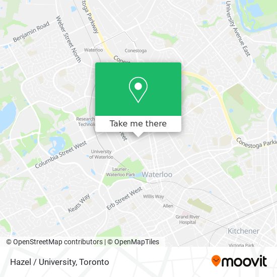 Hazel / University map