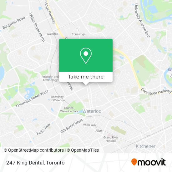 247 King Dental map