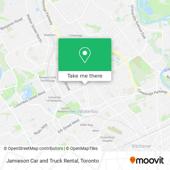 Jamieson Car and Truck Rental map