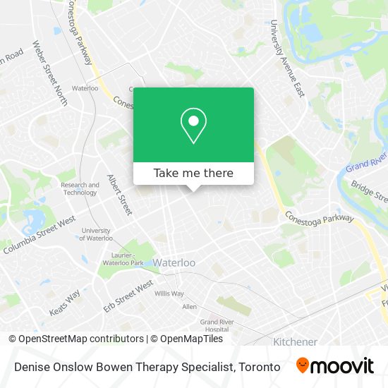 Denise Onslow Bowen Therapy Specialist map