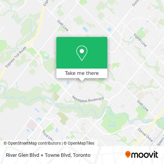 River Glen Blvd + Towne Blvd map