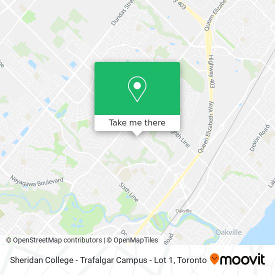 Sheridan College - Trafalgar Campus - Lot 1 plan