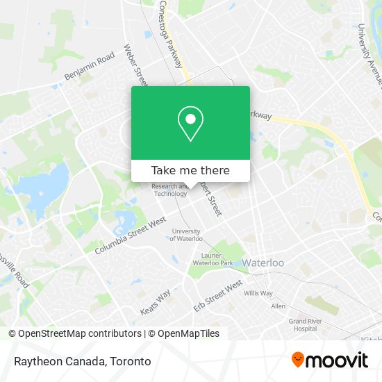 Raytheon Canada map