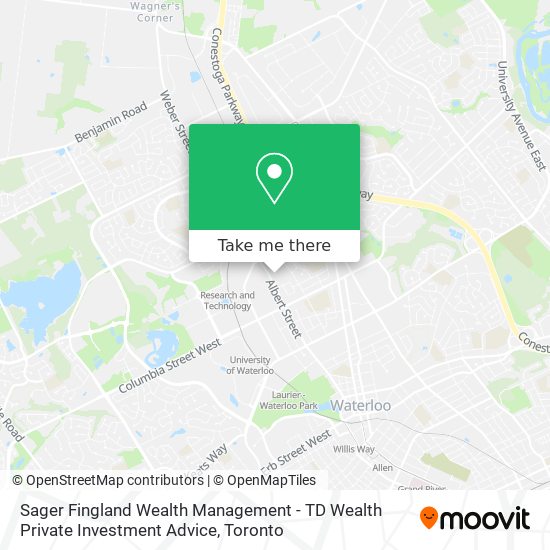 Sager Fingland Wealth Management - TD Wealth Private Investment Advice map