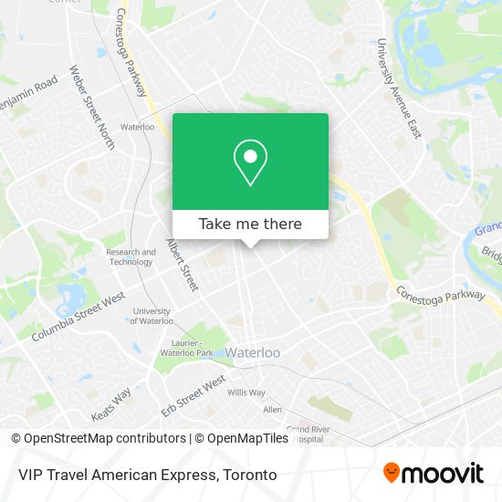 VIP Travel American Express map