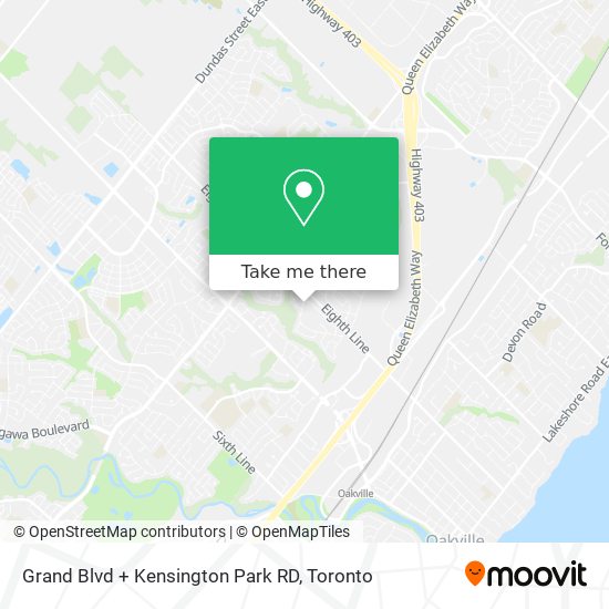 Grand Blvd + Kensington Park RD map