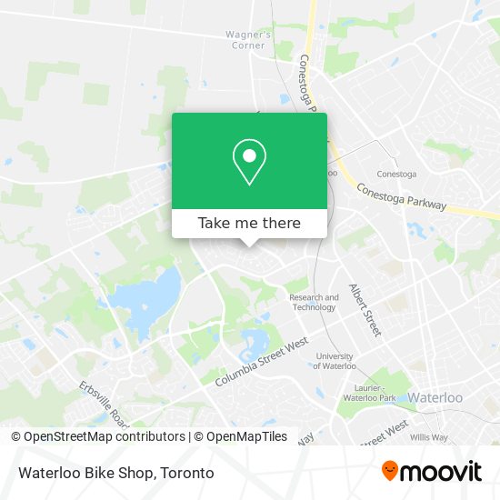 Waterloo Bike Shop map