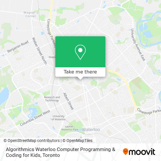 Algorithmics Waterloo Computer Programming & Coding for Kids map