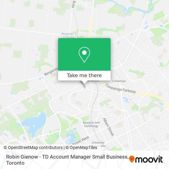 Robin Gienow - TD Account Manager Small Business map