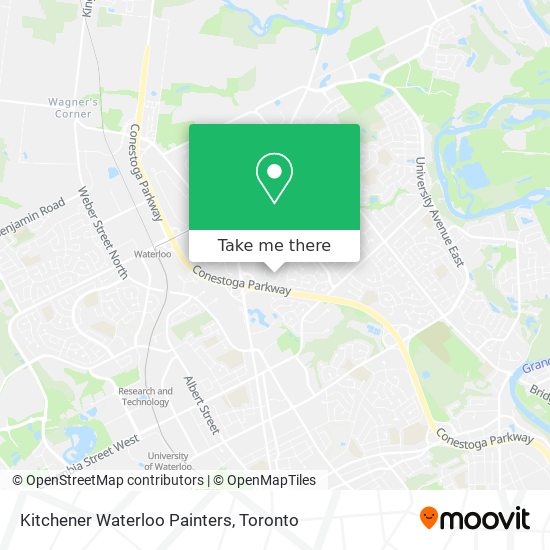 Kitchener Waterloo Painters map