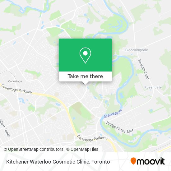 Kitchener Waterloo Cosmetic Clinic map