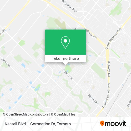 Kestell Blvd + Coronation Dr map