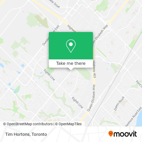 Tim Hortons map