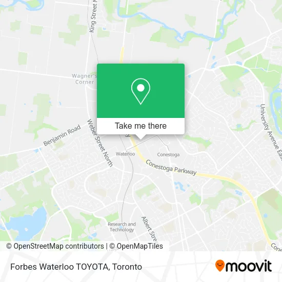 Forbes Waterloo TOYOTA map