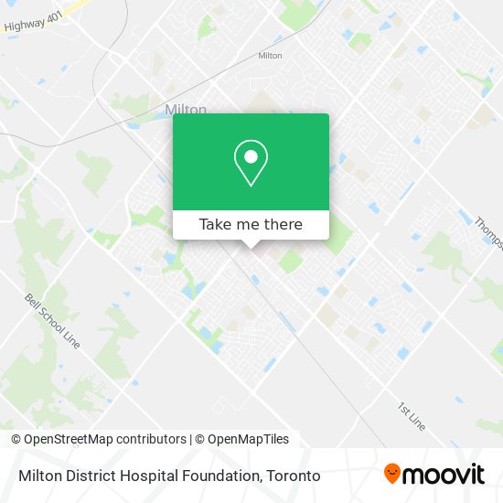 Milton District Hospital Foundation map