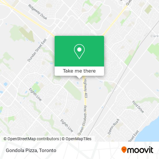 Gondola Pizza map
