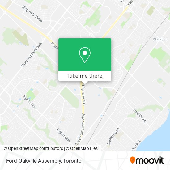 Ford-Oakville Assembly map