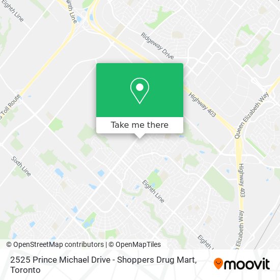 2525 Prince Michael Drive - Shoppers Drug Mart map