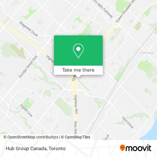 Hub Group Canada map
