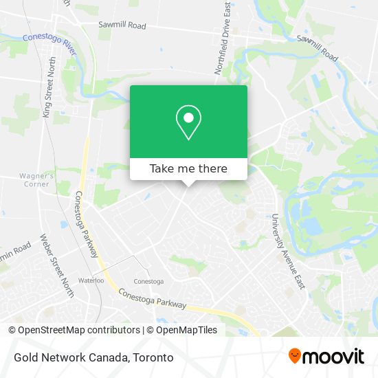 Gold Network Canada map