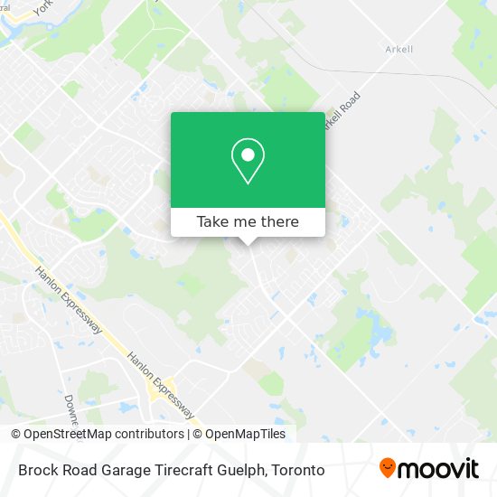 Brock Road Garage Tirecraft Guelph map