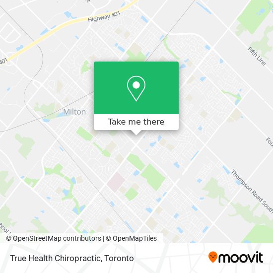 True Health Chiropractic map