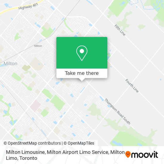 Milton Limousine, Milton Airport Limo Service, Milton Limo map