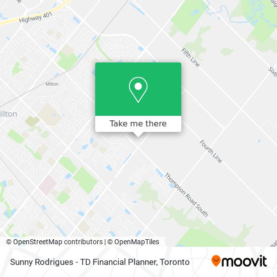 Sunny Rodrigues - TD Financial Planner map