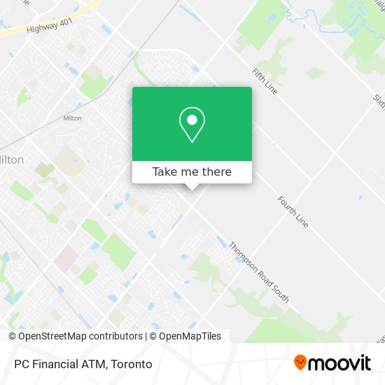 PC Financial ATM map