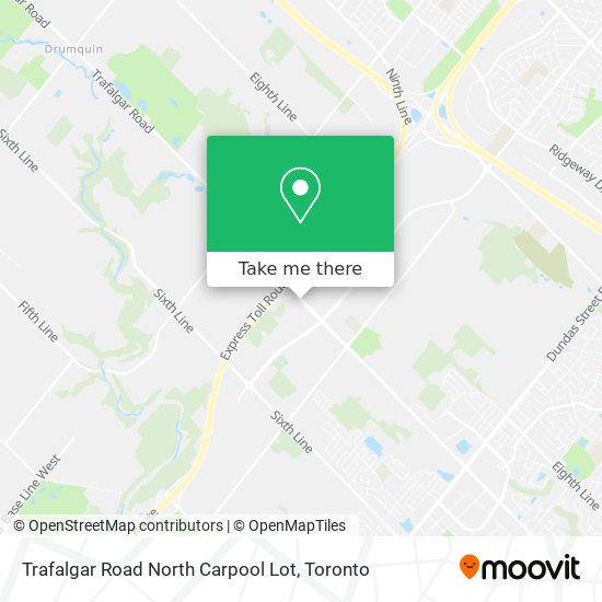 Trafalgar Road North Carpool Lot map