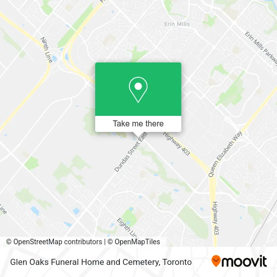 Glen Oaks Funeral Home and Cemetery map