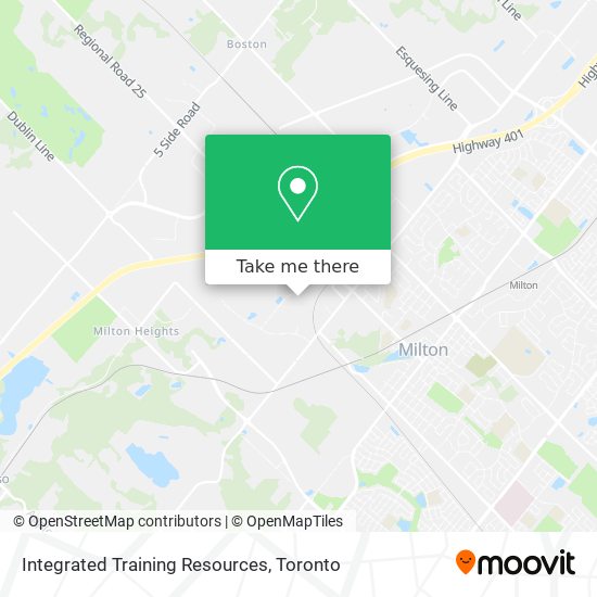 Integrated Training Resources map