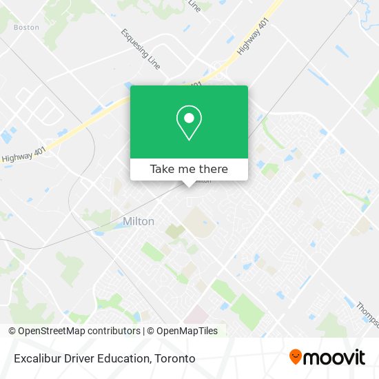 Excalibur Driver Education map