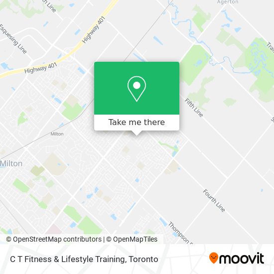 C T Fitness & Lifestyle Training map