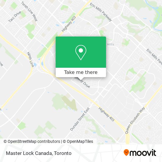 Master Lock Canada map