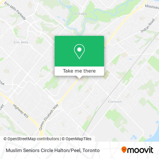 Muslim Seniors Circle Halton / Peel map