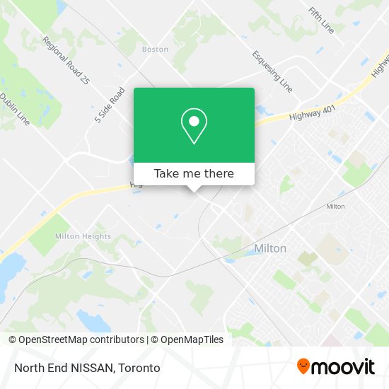 North End NISSAN map