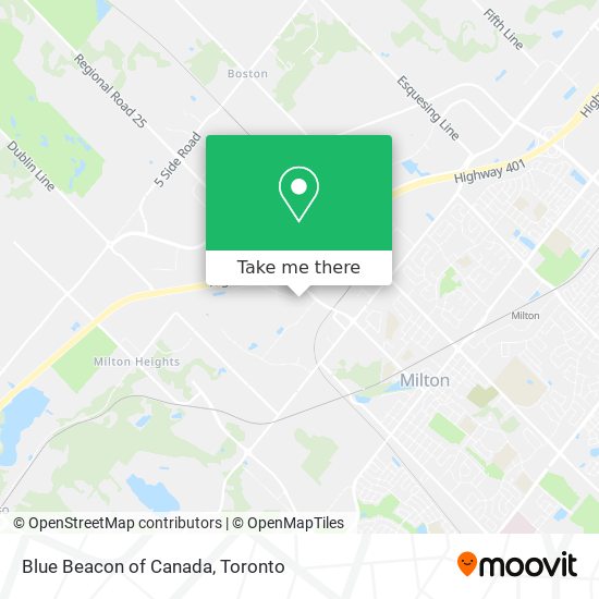 Blue Beacon of Canada map