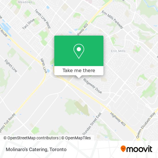 Molinaro's Catering map