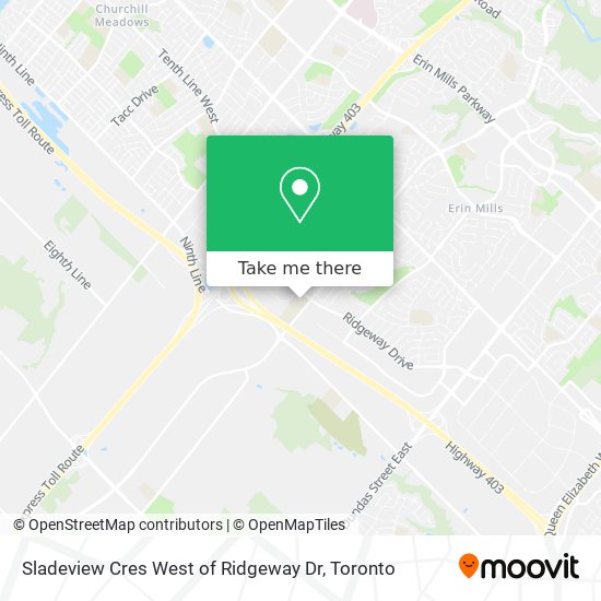 Sladeview Cres West of Ridgeway Dr map