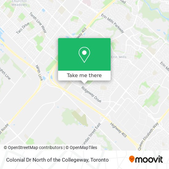 Colonial Dr North of the Collegeway map