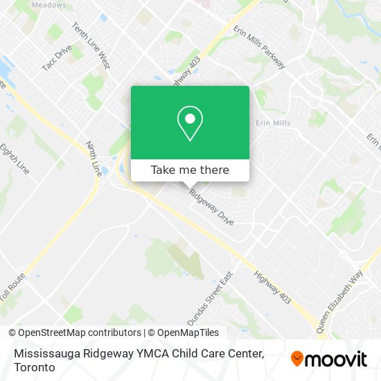Mississauga Ridgeway YMCA Child Care Center map