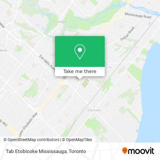 Tab Etobicoke Mississauga map