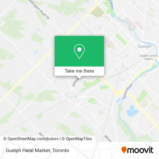 Guelph Halal Market map
