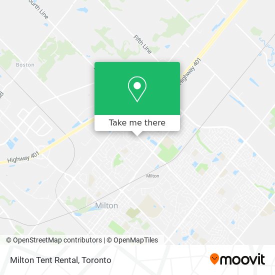 Milton Tent Rental map