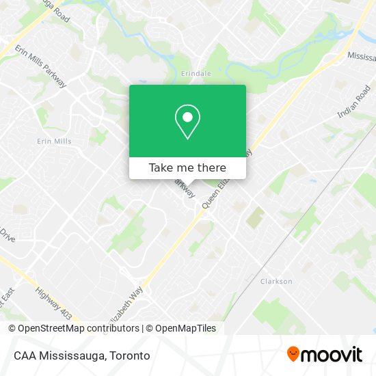 CAA Mississauga map