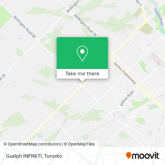 Guelph INFINITI map