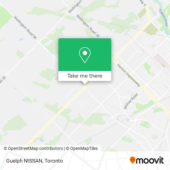 Guelph NISSAN map